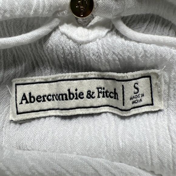 Abercrombie and Fitch Flowy Tank Top Small White Lace Double Strap Y2K Coquette - Picture 5 of 8